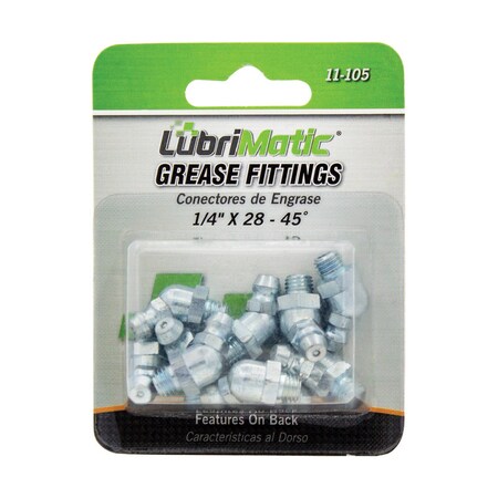 Lubrimatic Fitting Grse 1/4"X28 45D 11105